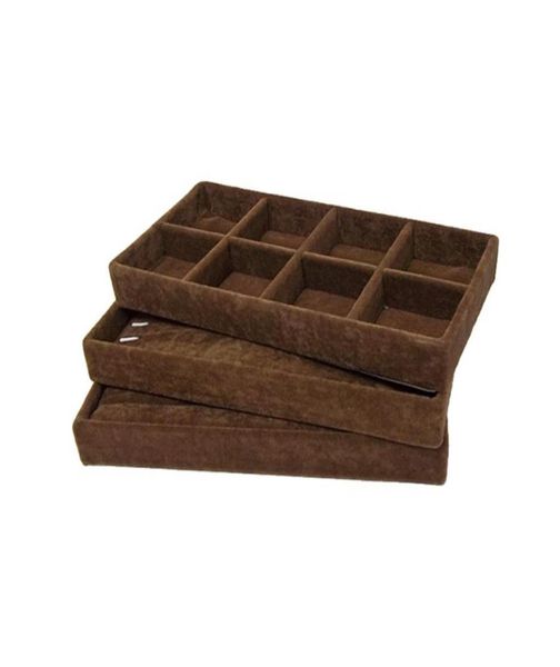 3pcs velvet jewelry display case brown rose red gray black bead necklace ring storage organizer display tray kit 112225cm8337775
3pcs velvet jewelry display case brown rose red gray black bead necklace ring storage organizer display tray kit 112225cm8337775