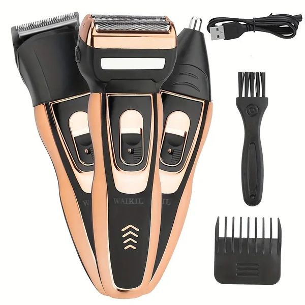 3-in-1 hair trimmer grooming kits with nose trimmer men's shaver and hair trimmer cordless hair cutting kit for barber home use
3-in-1 hair trimmer grooming kits with nose trimmer men's shaver and hair trimmer cordless hair cutting kit for barber home use
