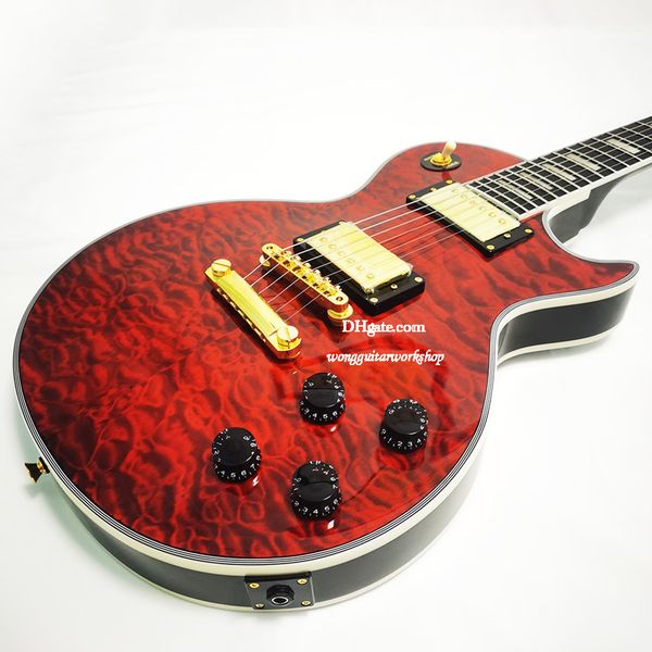 chinese oem guitar ocean red flame maple solid mahogany electric guitar, lp custom body shape with ebony fingerboard
chinese oem guitar ocean red flame maple solid mahogany electric guitar, lp custom body shape with ebony fingerboard