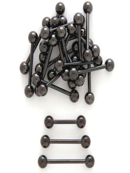 50pcs jewelryall black titanium tongue ring bells 14g16mm nipple ear body piercing jewelry straight barbells7440512, Silver
50pcs jewelryall black titanium tongue ring bells 14g16mm nipple ear body piercing jewelry straight barbells7440512, Silver