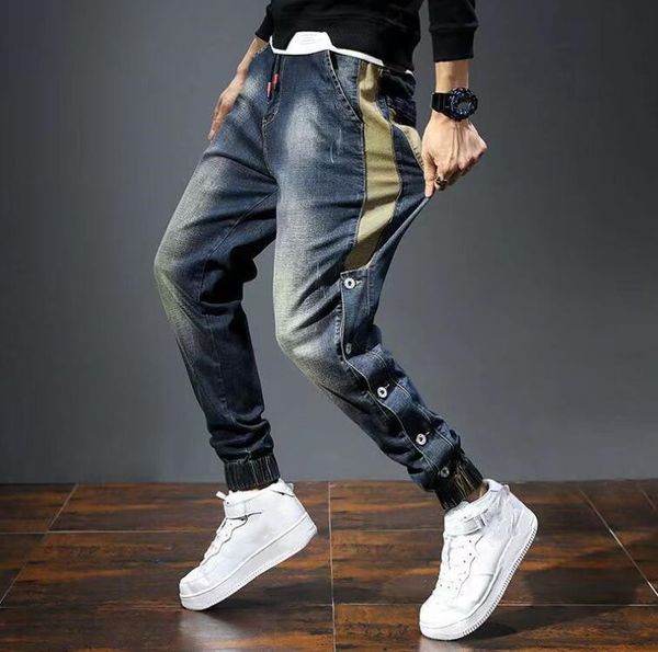 mens jeans harem pants fashion pockets loose fit baggy moto jeans men stretch retro streetwear relaxed jeans, Blue
mens jeans harem pants fashion pockets loose fit baggy moto jeans men stretch retro streetwear relaxed jeans, Blue