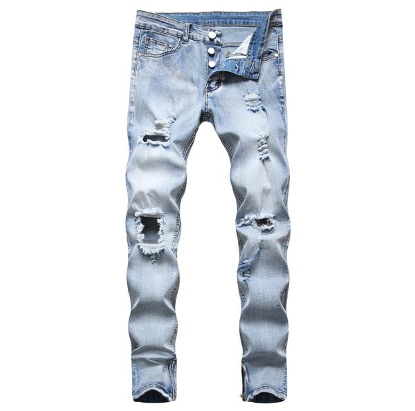 men039s jeans fashion zip leggs ripped knee hole light blue skinny ripped destroyed stretch slim fit casual pants 33581071506
men039s jeans fashion zip leggs ripped knee hole light blue skinny ripped destroyed stretch slim fit casual pants 33581071506