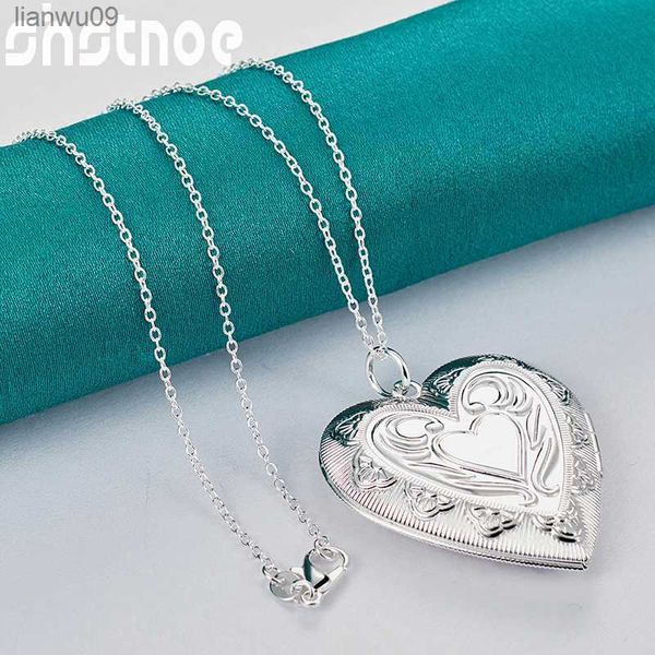 1630 inch chain 925 sterling silver heart p frame pendant necklace for women wedding party birthday original charm jewelry l230704
1630 inch chain 925 sterling silver heart p frame pendant necklace for women wedding party birthday original charm jewelry l230704