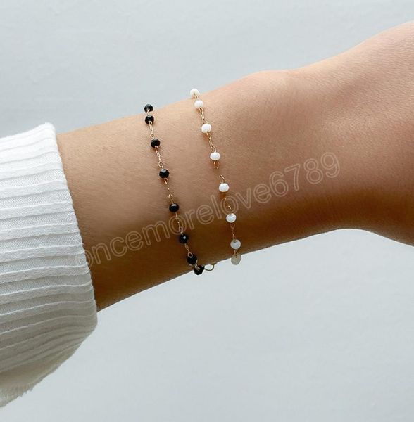 retro simple personality metal bracelet women black white beads sweet charm bracelets girl romantic fashion jewelry3704509, Golden;silver
retro simple personality metal bracelet women black white beads sweet charm bracelets girl romantic fashion jewelry3704509, Golden;silver