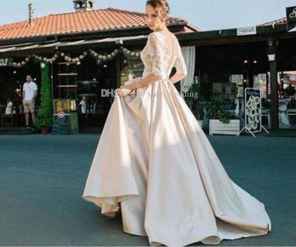 gorgeous french lace half sleeve wedding dresses 2018 illusion bodice overskirts long steven khalil real pictures bridal gowns fre3221883, White
gorgeous french lace half sleeve wedding dresses 2018 illusion bodice overskirts long steven khalil real pictures bridal gowns fre3221883, White