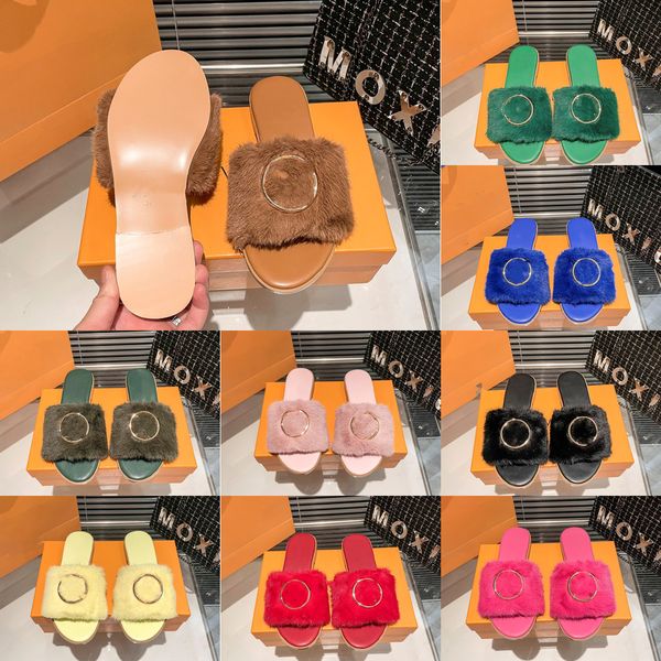 2023 women fur slippers sandals lock it flat mule monograms wool gold circles outdoor slipper furry fluffy designer luxury fashion ladies wi, Black
2023 women fur slippers sandals lock it flat mule monograms wool gold circles outdoor slipper furry fluffy designer luxury fashion ladies wi, Black