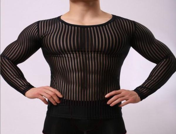 men039s body shapers men 039s transparent mesh long sleeve gay clothing gauze shirts black white man clothes strip7304550, Black;brown
men039s body shapers men 039s transparent mesh long sleeve gay clothing gauze shirts black white man clothes strip7304550, Black;brown