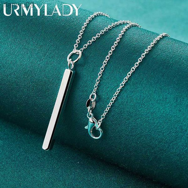 urmylady 925 sterling silver smooth column 1618202224262830 inch pendant necklace for women wedding party fashion jewelry l230704
urmylady 925 sterling silver smooth column 1618202224262830 inch pendant necklace for women wedding party fashion jewelry l230704