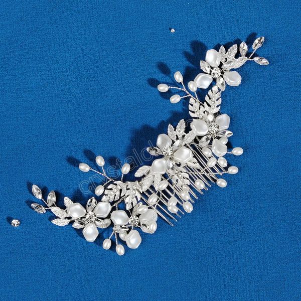 bride pearls hair comb clips luxurious rhinestone flower hairpin tiaras leaf shaped insert side pin wedding hair jewelry, Slivery;white
bride pearls hair comb clips luxurious rhinestone flower hairpin tiaras leaf shaped insert side pin wedding hair jewelry, Slivery;white