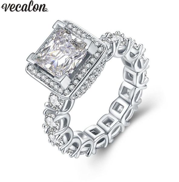 vecalon luxury ring full pave setting 5a zircon diamond 925 sterling silver engagement wedding band rings for women gift6074457, Slivery;golden
vecalon luxury ring full pave setting 5a zircon diamond 925 sterling silver engagement wedding band rings for women gift6074457, Slivery;golden