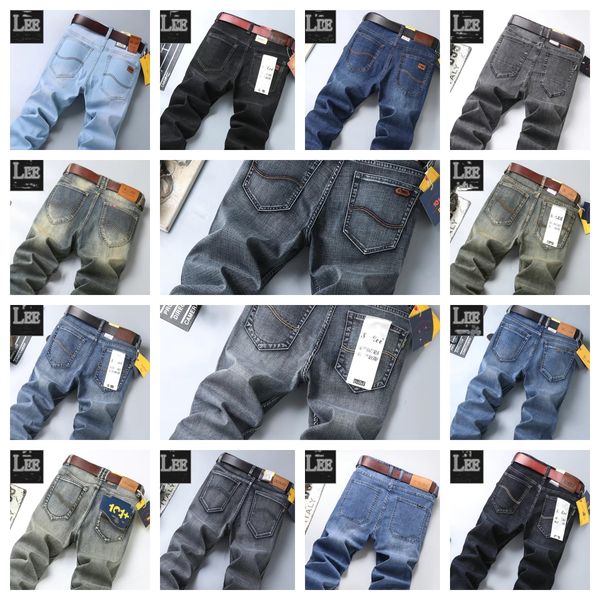 lee men's jeans men's spring and summer thin straight loose high-end casual stretch slim pants., Blue
lee men's jeans men's spring and summer thin straight loose high-end casual stretch slim pants., Blue