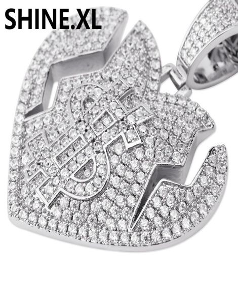hip hop mens gold chain dollar sign broken heart necklace pendant iced out lab diamond bling jewelry2774581, Silver
hip hop mens gold chain dollar sign broken heart necklace pendant iced out lab diamond bling jewelry2774581, Silver