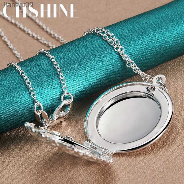 chshine 925 sterling silver round p frame 1630 inch pendant necklace for women charm wedding engagement fashion jewelry l230704
chshine 925 sterling silver round p frame 1630 inch pendant necklace for women charm wedding engagement fashion jewelry l230704