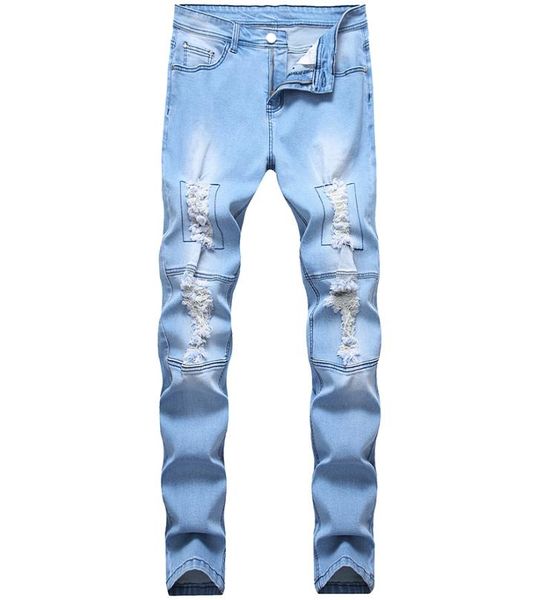 men039s jeans men tide ripped trend pants long stretch slim hole destroyed light blue large size casual male8342913
men039s jeans men tide ripped trend pants long stretch slim hole destroyed light blue large size casual male8342913