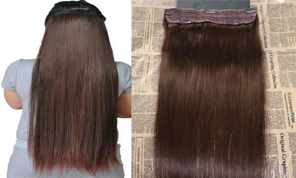 whole real remy human hair 4 dark brown one piece clip in hair extensions with 5 clips slik straight clip on extension 70g7175126, Black
whole real remy human hair 4 dark brown one piece clip in hair extensions with 5 clips slik straight clip on extension 70g7175126, Black