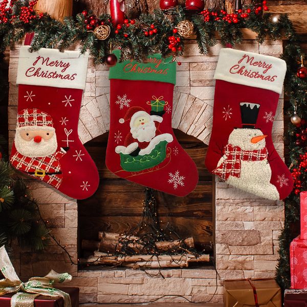 2 pieces christmas stockings xmas ornaments christmas tree decorations santa claus pendant socks, Black
2 pieces christmas stockings xmas ornaments christmas tree decorations santa claus pendant socks, Black
