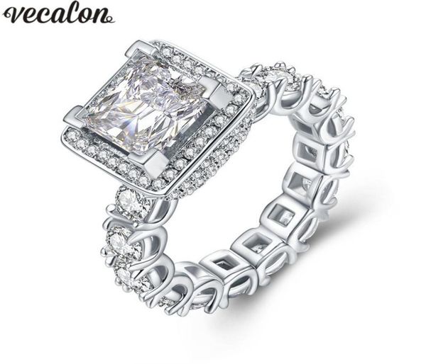 vecalon luxury ring full pave setting 5a zircon diamond 925 sterling silver engagement wedding band rings for women gift1224871, Slivery;golden
vecalon luxury ring full pave setting 5a zircon diamond 925 sterling silver engagement wedding band rings for women gift1224871, Slivery;golden