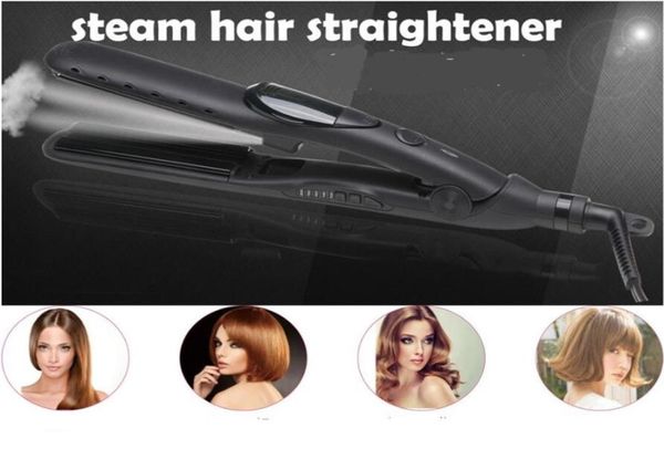 professional electric flat steam hair straightener iron ceramic nano steamer care hairstyling straighter crimple wand salon comb4107481, Black
professional electric flat steam hair straightener iron ceramic nano steamer care hairstyling straighter crimple wand salon comb4107481, Black