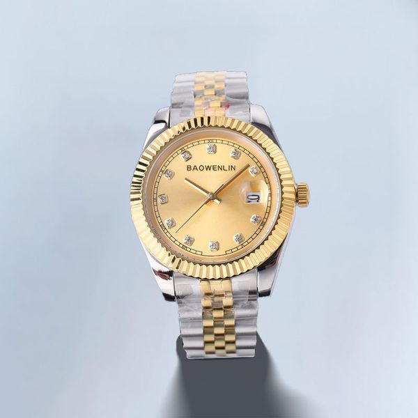 new color couple automatic mechanical wristwatch movement wear resistant glass mirror face steel case set solid core 5 ball steel band mens, Slivery;brown
new color couple automatic mechanical wristwatch movement wear resistant glass mirror face steel case set solid core 5 ball steel band mens, Slivery;brown