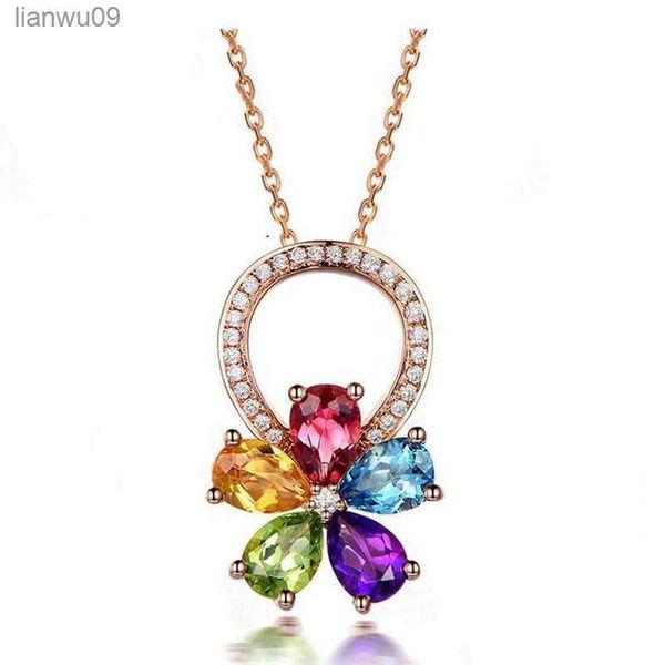lukeni luxury female rose gold flower pendant necklace for girls jewelry fashion crystal color pendant necklace accessories lady l230704, Silver
lukeni luxury female rose gold flower pendant necklace for girls jewelry fashion crystal color pendant necklace accessories lady l230704, Silver