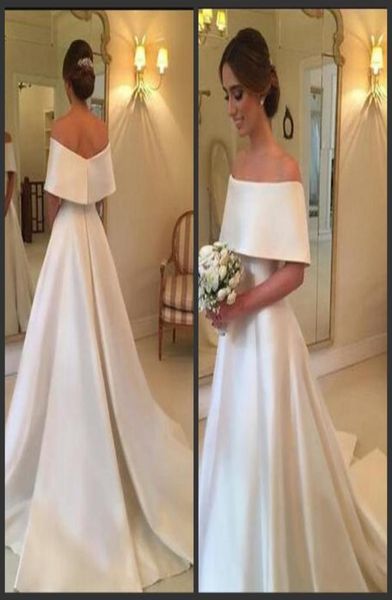 modern elegant wedding dresses off shoulder zipper back vestodis de novia short sleeves sweep train white formal wedding gowns cus9594203
modern elegant wedding dresses off shoulder zipper back vestodis de novia short sleeves sweep train white formal wedding gowns cus9594203
