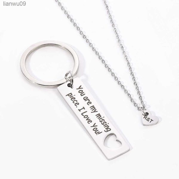 personalized custom stainless steel jewelry costume sets customized couple lnitial name necklace keychain jewelry l230704, Silver
personalized custom stainless steel jewelry costume sets customized couple lnitial name necklace keychain jewelry l230704, Silver