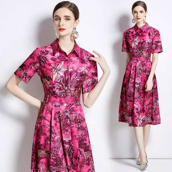 graceful print red midi dress summer button up shirt dress 2023 womens designer short sleeve slim fit stylish ruched frock lapel ballgown va, Black;gray
graceful print red midi dress summer button up shirt dress 2023 womens designer short sleeve slim fit stylish ruched frock lapel ballgown va, Black;gray