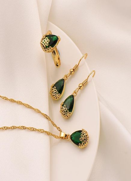 pendant necklace earrings ring 24k fine gold gf water drop green crystal jewellery set cz big rec gem with channel9605568, Silver
pendant necklace earrings ring 24k fine gold gf water drop green crystal jewellery set cz big rec gem with channel9605568, Silver