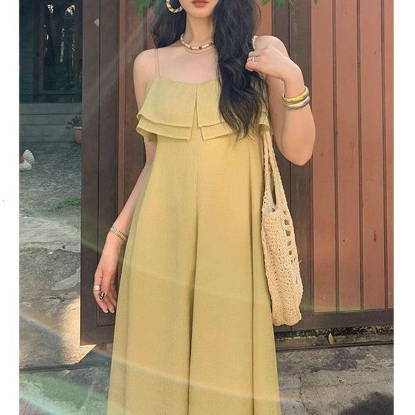 item title yly summer retro minimalist style long dress with straps slimmer and more muscular strap goddess, Black;gray
item title yly summer retro minimalist style long dress with straps slimmer and more muscular strap goddess, Black;gray