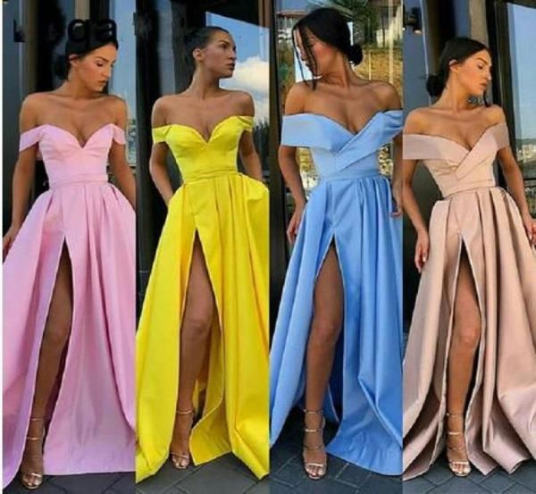 2019 simple long prom dress with pocket off shoulder a line side slit elegant pink women evening party gown special occasion dress1029933, Black
2019 simple long prom dress with pocket off shoulder a line side slit elegant pink women evening party gown special occasion dress1029933, Black