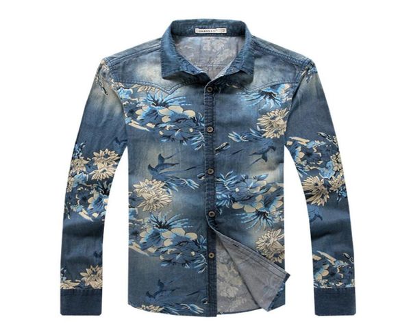 whole denim shirt men 5xl long sleeve mens vintage clothing floral shirts men slim fit dress shirts cotton chemise homme 20173912427, White;black
whole denim shirt men 5xl long sleeve mens vintage clothing floral shirts men slim fit dress shirts cotton chemise homme 20173912427, White;black