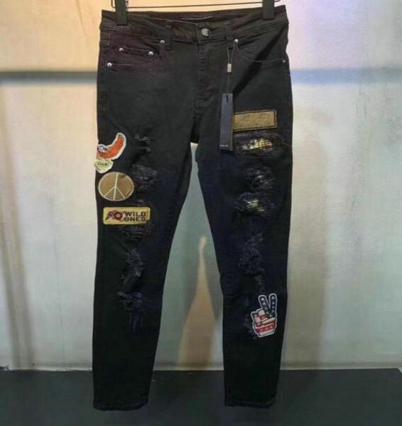 21ss personality men fashion street trend stretch jeans hole art patch skinny pants european and american autumn winter6447294, Blue
21ss personality men fashion street trend stretch jeans hole art patch skinny pants european and american autumn winter6447294, Blue