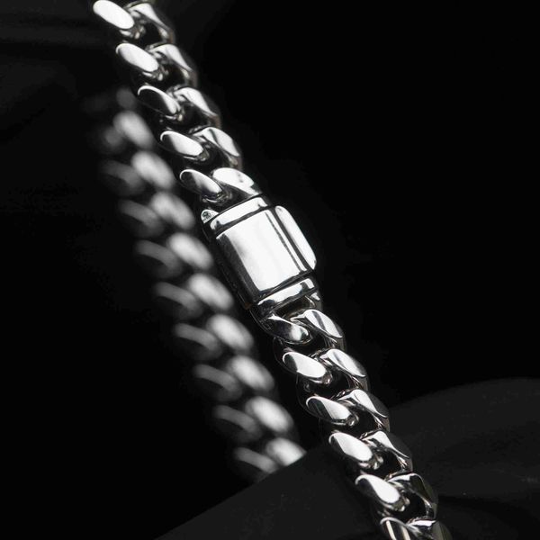 in stock 6 8 10 12 14mm width shiny stainless steel cuban link chain bracelet, Silver
in stock 6 8 10 12 14mm width shiny stainless steel cuban link chain bracelet, Silver