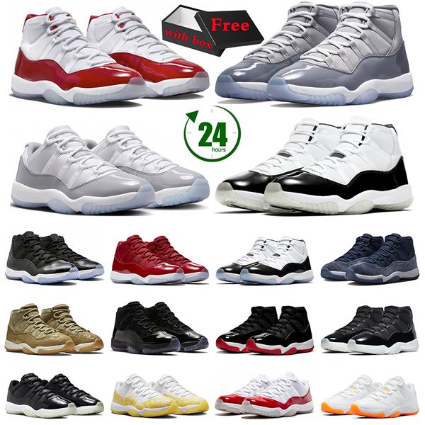with box cherry 11s basketball shoes cool grey 11 mens trainers dmp bred gamma blue space jam cap and gown jubilee women sneakers sports ath, White;red
with box cherry 11s basketball shoes cool grey 11 mens trainers dmp bred gamma blue space jam cap and gown jubilee women sneakers sports ath, White;red