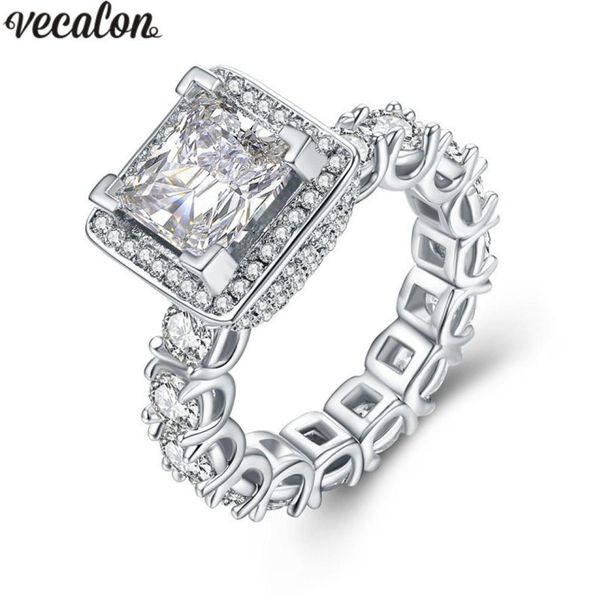 vecalon luxury ring full pave setting 5a zircon diamond 925 sterling silver engagement wedding band rings for women gift1786953, Slivery;golden
vecalon luxury ring full pave setting 5a zircon diamond 925 sterling silver engagement wedding band rings for women gift1786953, Slivery;golden