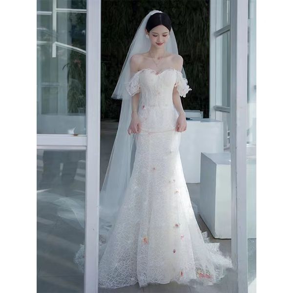 cystal beading vintage mermaid wedding dress off shoulder long shiny africa bridal gowns with detachable train beach full lace appliques for, White
cystal beading vintage mermaid wedding dress off shoulder long shiny africa bridal gowns with detachable train beach full lace appliques for, White