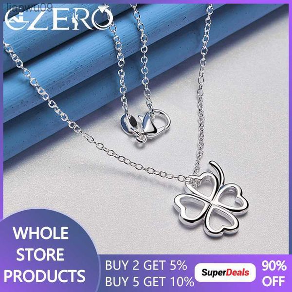 4075cm 925 sterling silver heart clover pendant necklace fashion jewelry wedding party accessories holiday gift for women lady l230704
4075cm 925 sterling silver heart clover pendant necklace fashion jewelry wedding party accessories holiday gift for women lady l230704