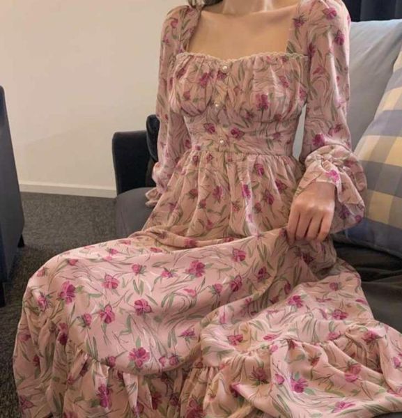 elegant vintage floral print chiffon long dress women buttons slim waist vacation boho beach robe longue vestido casual dresses6568867, Black;gray
elegant vintage floral print chiffon long dress women buttons slim waist vacation boho beach robe longue vestido casual dresses6568867, Black;gray