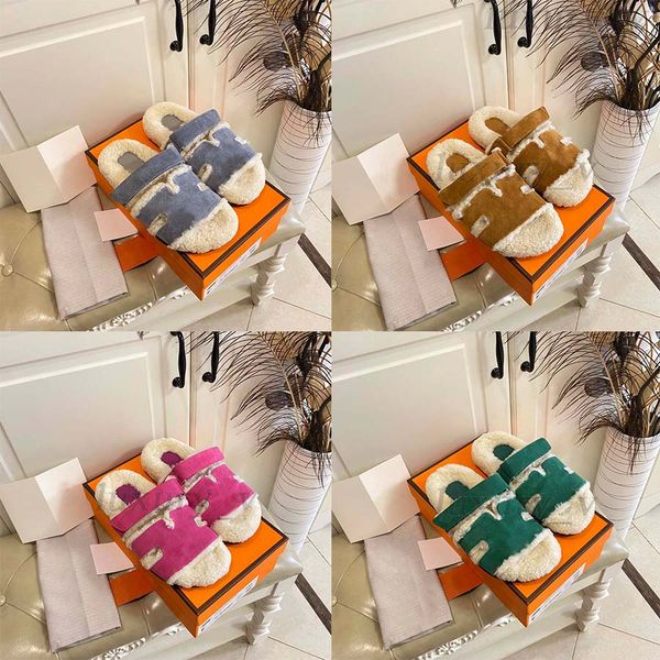 designer chypre sandals wool slipper men women warm sandals classic suede flat slides winter fluffy furry sandals lady scuffs, Black
designer chypre sandals wool slipper men women warm sandals classic suede flat slides winter fluffy furry sandals lady scuffs, Black