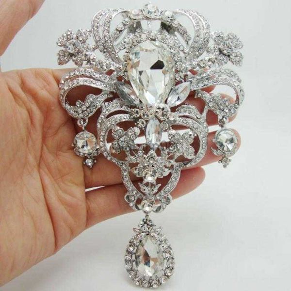 pins brooches big flower pin brooch for women luxury silver color crystal zircon brooch fashion bridal wedding accessories hkd230807, Gray
pins brooches big flower pin brooch for women luxury silver color crystal zircon brooch fashion bridal wedding accessories hkd230807, Gray