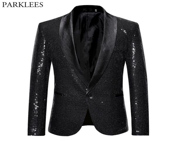 black sequin one button shawl collar suit jacket men bling glitter nightclub prom dj blazer jacket men stage clothes for singers 28774339, White;black
black sequin one button shawl collar suit jacket men bling glitter nightclub prom dj blazer jacket men stage clothes for singers 28774339, White;black