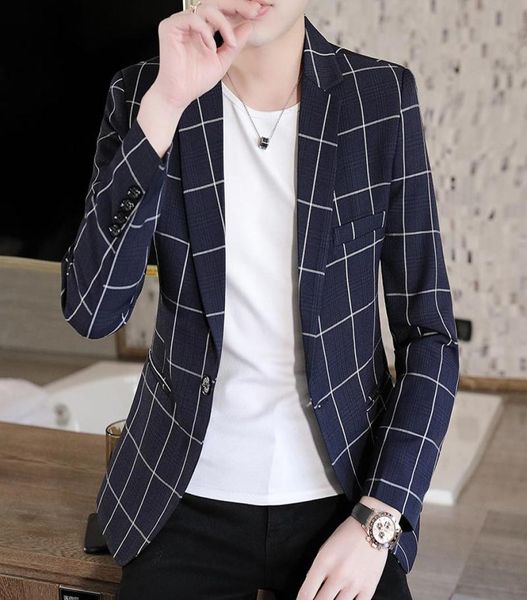 men039s suits blazers brand clothing fashion casual small suit men slim fit jacket korean style trendy plaid single western m4875530, White;black
men039s suits blazers brand clothing fashion casual small suit men slim fit jacket korean style trendy plaid single western m4875530, White;black