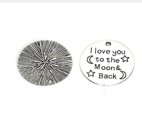 100pcs antique silver i love you to the moon and back charms pendants 25mm9488204, Bronze;silver
100pcs antique silver i love you to the moon and back charms pendants 25mm9488204, Bronze;silver