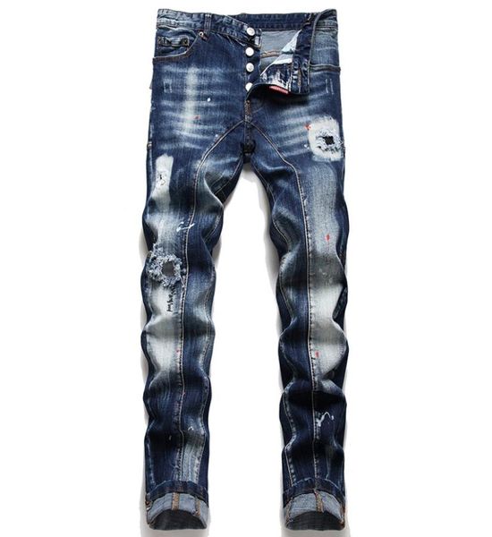 blue mens slimfit ripped jeans punk hand frayed denim trousers simple slim fit stretch hole patch pants vaqueros de hombre8911861
blue mens slimfit ripped jeans punk hand frayed denim trousers simple slim fit stretch hole patch pants vaqueros de hombre8911861