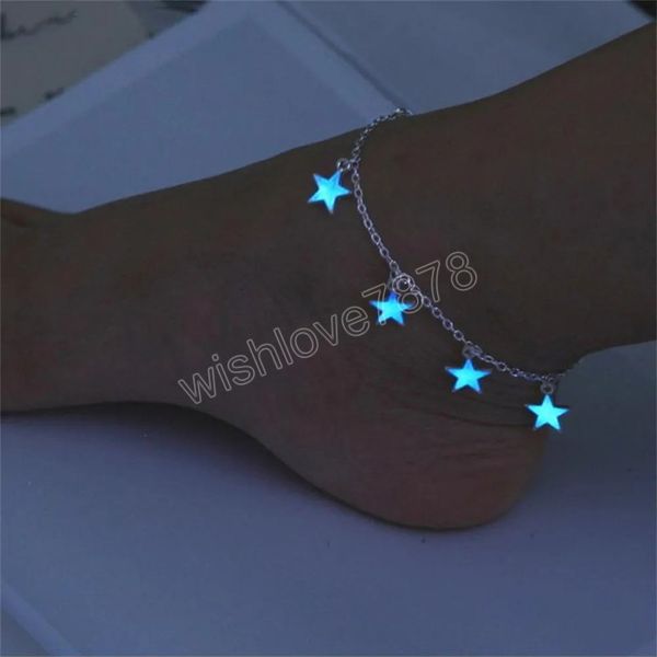 vintage luminous beach anklet for women glow in the dark heart foot chain summer beach star foot ornaments jewelry, Red;blue
vintage luminous beach anklet for women glow in the dark heart foot chain summer beach star foot ornaments jewelry, Red;blue