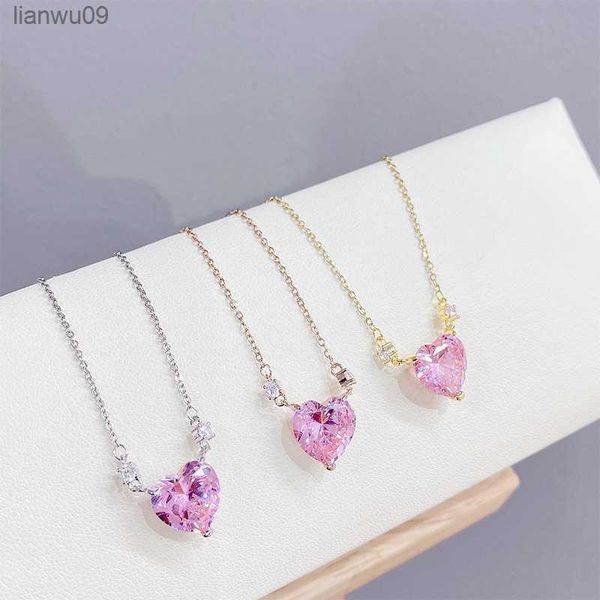 heart necklace 925 silver clavicle chain collares pink heart love pendant necklace for women lover valentine's day gift jewelry l230704
heart necklace 925 silver clavicle chain collares pink heart love pendant necklace for women lover valentine's day gift jewelry l230704