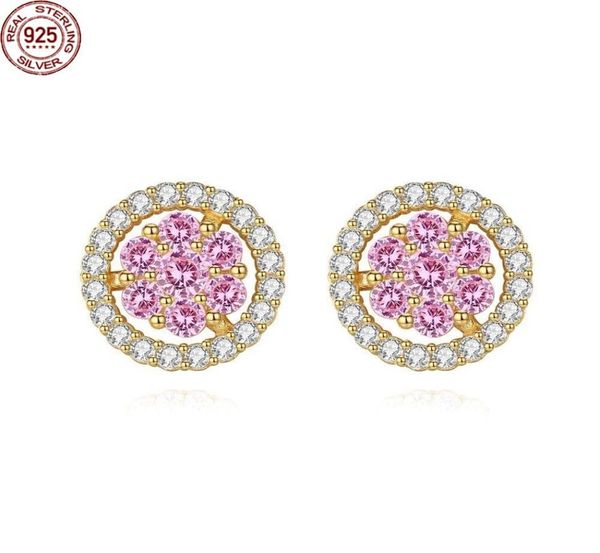 stud earrings for women pink cubic zircon round flower 925 sterling silver fine6425000, Golden;silver
stud earrings for women pink cubic zircon round flower 925 sterling silver fine6425000, Golden;silver