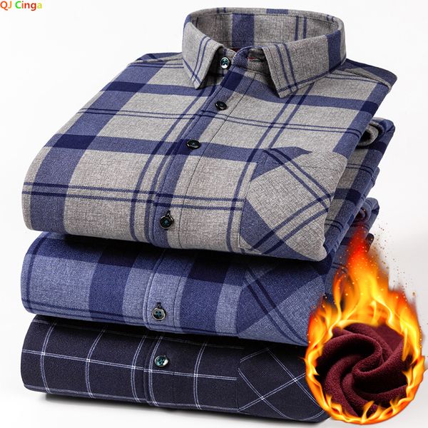 men's casual shirts winter plaid long-sleeved shirt men's single-breasted square collar padded shirts fashion slim camisa male che, White;black
men's casual shirts winter plaid long-sleeved shirt men's single-breasted square collar padded shirts fashion slim camisa male che, White;black