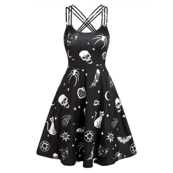 casual dresses gothic style mermaid skeleton print dress women summer printed knee length gothic style homecoming vestido de mujer y2209, Black;gray
casual dresses gothic style mermaid skeleton print dress women summer printed knee length gothic style homecoming vestido de mujer y2209, Black;gray