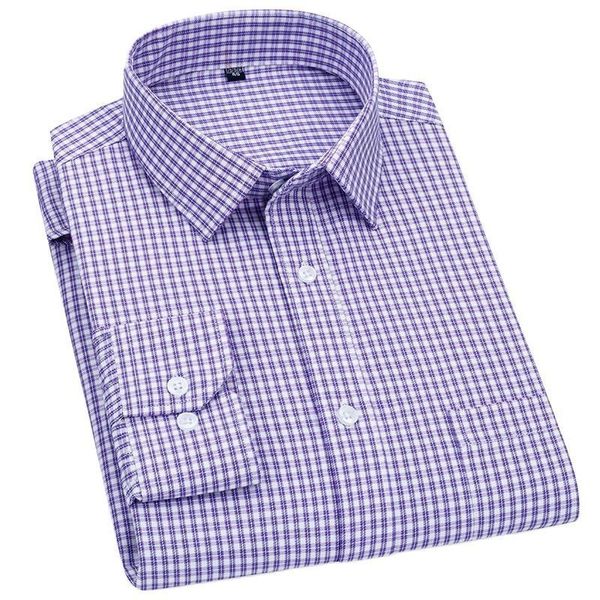 men's casual shirts mens long sleeved shirt business casual classic plaid striped checked blue purple male social dress shirts for man, White;black
men's casual shirts mens long sleeved shirt business casual classic plaid striped checked blue purple male social dress shirts for man, White;black